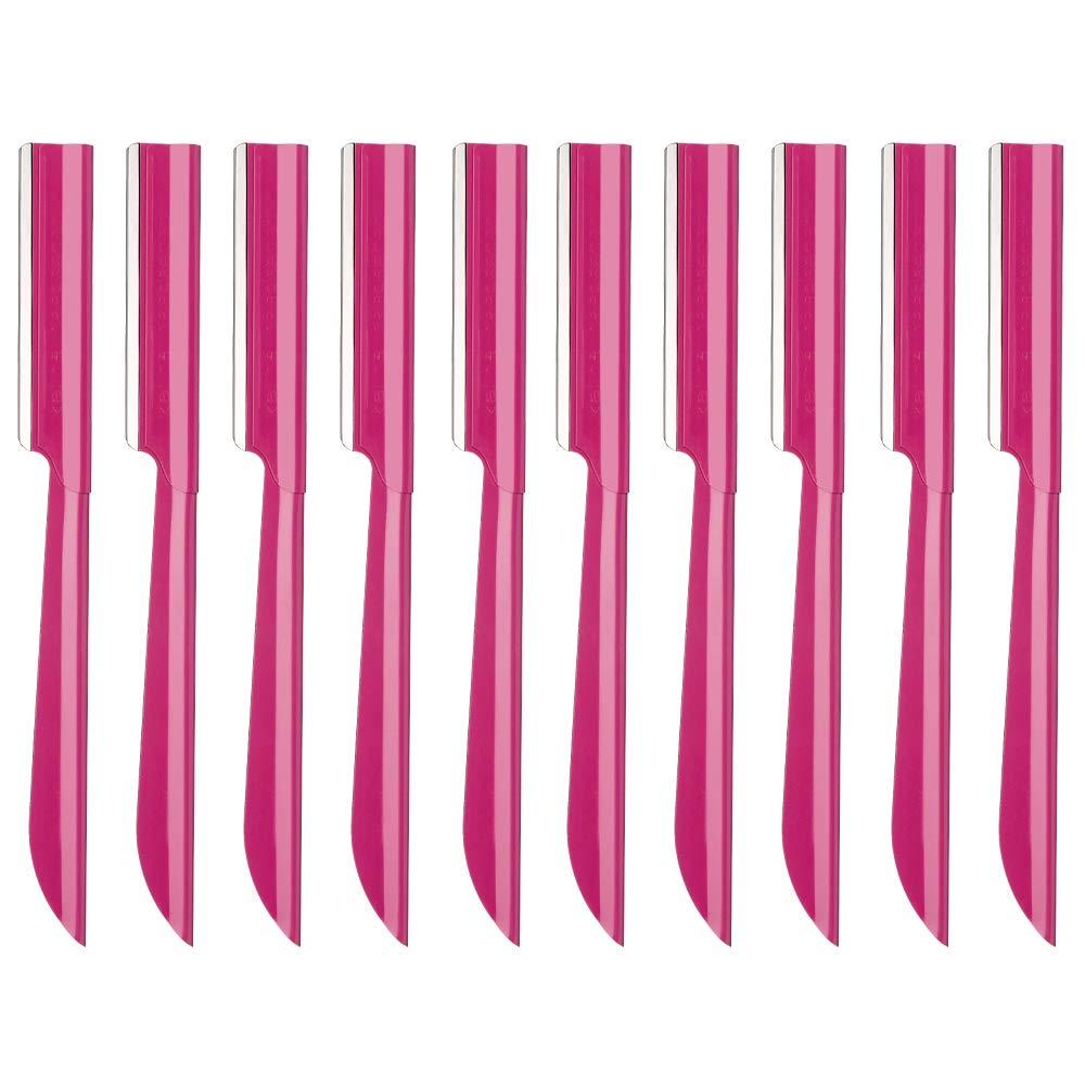 Eyebrow Trimmer, Completely Stainless Steel Eyebrow Razor Shaper for Men and Women, Grooming Shavers(10 pcs/box)