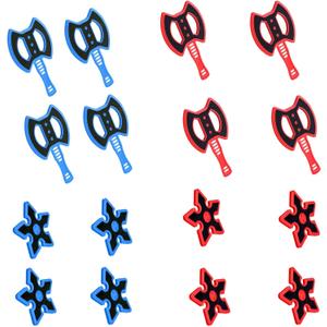 Throwing Axe for Bristle Throwing Targe,8pcs Plastic Axes, 8pcs Throwing Stars