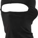 Balaclava Tactical Face Mask Hood Neck Gaiter 1 Pack (Black) (Black)