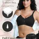Jelly Bras for Women No Underwire Mesh Wireless Crossover Bra Seamless Full Coverage Lift T Shirt Sleep Bralettes