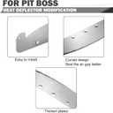 Flame Broiler Kits Heat Deflector Replacement for Pit Boss Pro Series 820 PB820PS1 PB820FB PB820D Replacement Parts Heat Diffuser Flame Tamer Pit Boss Flame Broiler Slide Cover Bottom Plate
