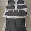 SUPER LINER Tesla Model Y 5 Seat 2021-2024 2025 Floor Mats 6-Piece Set | Extra-Thick TPE All-Weather Floor & Cargo Liners | Pet & Child-Friendly Custom Fit Interior Accessories (Not Fit 7-Seat) (2021-2025 Tesla Model Y 5-Seat -NOT fit Juniper)