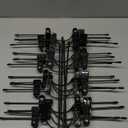 TOPIA HANGER 4 Tier Black Skirt Hangers for Women, Pants Hanger Space Saving with Adjustable Clips, Save 80% More Space, Clip Hanger for Slacks, Trousers, Shorts, Jeans, Towels, 4-Pack