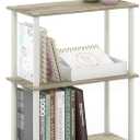 Furinno TURN-N-TUBE Storage Shelves, 3-Tier Book Shelf, Corner Shelf, Toolless Open Shelves, for Organization and Storage, Living Room, Garage, Home Office, Sonoma Oak