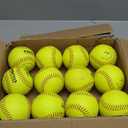 PHINIX Slow-Pitch Split Leather Softballs Professional Quality Practice Competitions 11" & 12" Options (COR .44 / Comp.375)