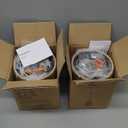 BoostArea 2 Pack Rattan Pendant Lights Kitchen Island, Farmhouse Chandelier with Handwoven Wicker Shade, Adjustable Height Boho Hanging Light for Kitchen Island/Dining Room/Bedroom/Hallway, No Bulb