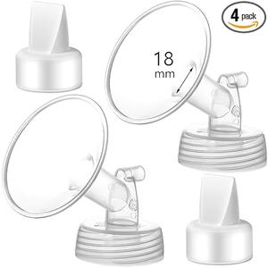 Momstouch 18mm Flange and Duckbill Valve Compatible with Spectra S1 S2 9 Plus Breastpump Replacement to Spectra Pump Parts, Not Original, Replace Accessories.