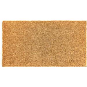 KANKUN Coco Coir Door Mat with Heavy Duty Backing, Welcome Doormat (17" x 30"), Doormat Entrance (Plain - Anti Shedding)