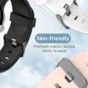 Silicone Bands Compatible With Google Pixel Watch 3 45mm, 3 Pack Waterproof Sport Strap Replacement for Women Men (Starlight++White+Pink)