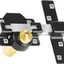 Barn Door Lock, 2", Fence Gate Lock, Double Sided Gate Latch, Shed Door Lock for Wooden Garage Vinyl Metal Gate with 5 Keys, for Right & Left Door