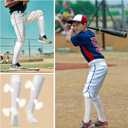 Baseball Socks and belt Combo Set Men's Baseball Belt with Softball Sock Elastic Waist Belts (White) Kid