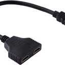 HDMI Splitter 1 in 2 Out Cable Splitter Male to Dual Female 1 to 2 Way HDMI Adapter Cable, for HDTV, PlayStation 3, DVD, LCD and projectors, Support 2 TVs at The Same Time, 11.8 Inch