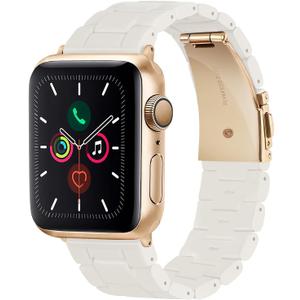 HOPO Compatible With Apple Watch Band Thin Lightweight Resin Strap Bracelet Fashion Wristband Replacement For iWatch Bands Series Ultra 11 10 9 8 7 6 5 4 3 2 1 SE for Women Men