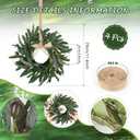4 Pcs Artificial Green Olive Wreaths Greenery Wreath with Olive Leaves Mini Green Kitchen Cabinet Wreaths Swag Spring Summer Wreath for Front Door Porch Wall Window Farmhouse Wedding Decoration
