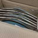 AmorArc Ceramic Dinner Plates Set of 6, 10.5 Inch Handmade Reactive Glaze Stoneware Plates, Rustic Shape Dinnerware Dish Set for Kitchen, Microwave & Dishwasher Safe, Scratch Resistant (Green Wheat)