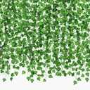 CQURE 140 Pack 980Ft Artificial Ivy Garland,Ivy Garland Fake Vines UV Resistant Green Leaves Fake Plants Hanging Vines for Home Kitchen Wedding Party Garden Wall Room Decor