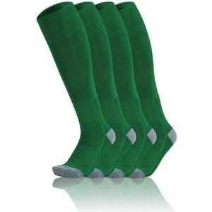 QBK Toddler Baseball Socks Youth Softball Tee Ball Kids Soccer Socks for Boy Girl 2 Pairs 11-13Y