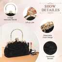 UBORSE 1920s Vintage Clutch Purse Beaded Evening Bag for Women Formal Bridal Sequin Handbag Clutch for Wedding/Prom/Cocktail | 1920s, Vintage, Beaded, Formal, Bridal, Sequin (Black -092)