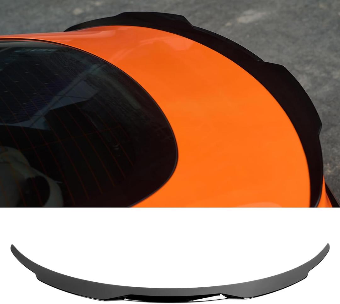 KHK Rear Spoiler Compatible with 2024 2025 Tesla Model 3, Night Edition Gloss Black ABS Spoiler Wing Body Kit