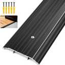 Raytano 36" L 4" W 0.5" H Extra-Sturdy Aluminum Door Threshold Strip,Thicken Floor Transition Strip for Commercial and High Traffic Places, Size 36in×4in×0.5in (Black)