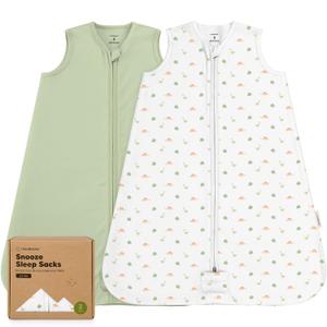 2-Pack Baby Sleep Sacks, Zipper Wearable Blanket - 0.5TOG Organic Cotton, Lightweight,Soft Cozy Infant Sleeping Sack 3-6 months,Easy to Wear Small Newborn Transition Swaddles Sleepsacks(Roarsome, L)