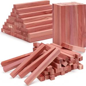 Homode Cedar Blocks for Clothes Storage, 100Pcs Cedar Sticks