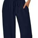 Trendy Queen 2 Piece Matching Summer Sweatsuit Lounge Set Womens Wide Leg Pants Side Ruching Crop Top Sets XXL