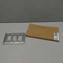 Metal Wall Plate for Electrical Outlets, Decorative Brushed Nickel Switch Plates Outlet Cover, Light Switch Cover Plate, 3-Gang Wall Plates (Triple Decoretor, 1 Pack)