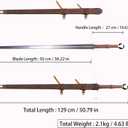 Sharp Blade Medieval Long Sword, Manganese Steel Blade Real Metal Sword