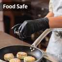 Disposable Nitrile Exam Gloves, Black Nitrile Gloves Disposable Latex Free for Medical, Cooking & Esthetician