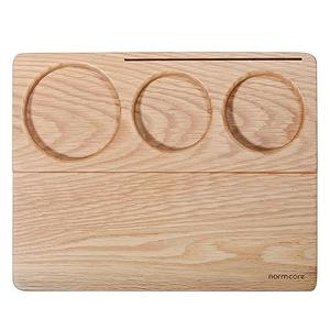 Normcore Tamping Mat - Natural OAK Espresso Tamping Station - Coffee Tamper Holder Mat Portafilter Mat For Baristas - Patent Pending - Solid American White OAK Wood