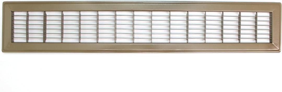 HVAC Premium 4" X 30" or 30" X 4" Heavy Duty Walkable Floor Grille - Fixed Blades Air Grille - Brown [Outer Dimensions: 5.75 X 31.75]