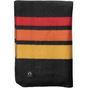 Arcturus Patterned Wool Blankets - 4.5lbs Warm, Heavy, Washable, Large | Great for Camping, Outdoors, Sporting Events, or Survival & Emergency Kits (Sunset Peak)