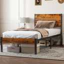 Sweetcrispy Full Size Bed Frame with Headboard, 800LBS Metal Support,12.4IN