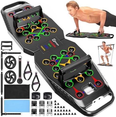 BBTOPS Push UP Board, Pilates Bar & Fitness Accessories, 25 in 1 Foldable Push up Bar at Home Gym, Workout Exercise Professional Push Up Strength Training Equipment for Man and Women