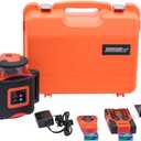 Johnson Level & Tool 40-6535 High Accuracy Dual Slope Rotary Laser Kit, Red, 1 Kit