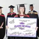 Graduation Guest Book 2025 Purple, Large Graduation Card, Jumbo Class of 2025 Party Congrats Grad Card with Envelope, Oversize 19.7 x 12.6 inch Giant Grad Guest Book for High School College Party Decorations