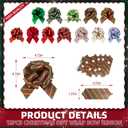 12pcs Christmas Bows for Gift Wrapping Easy and Fast Gift Bows Accessory for Presents, Christmas Tree Decor, Party Favors Supplies, Wine Bottles, Art & Craft and More.