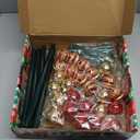 5 Ft Tinsel Christmas Tree with Timer 4 Modes 60 Warm White & Multi Color Change Lights 25 Ball Ornaments 3D Star Battery Operated Pop Up Artificial Tree Xmas Decoration Home Decor (Green)