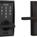 Schlage FE695 CEN 716 LAT Touch Century Lock with Latitude Lever, Electronic Keyless Entry Lock, Aged Bronze