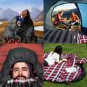 POEPORE Flannel Sleeping Bag Cotton 0 Degree Cold Weather for Adults XXL Sleeping Bag 4 Season Big and Tall with Compression Sack