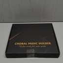 tutata Choral Music Holder, Sheet Music Folder with Handle and Strap, Sheet Music Binder, for Choir Singer, Stage Performance, Black