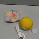 Dog Balls,The 3rd Generation Interactive Toys for Puppy/Small/Medium/Large Dogs,Improved Dog Rolling Effect Tennis Ball with Strap, Tough Motion Activated Automatic Moving Dog Toys (Yellow)