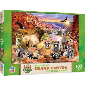 MasterPieces  100 Piece Jigsaw Puzzle for Kid 6+ Years, Wildlife of Grand Canyon National Park, Educational and Fun Game, Gift Idea for Children, 19" x 14"