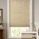 LazBlinds No Drill Blackout Cellular Shades, 24" W x 48" H, Beige | No Tools Cordless Honeycomb Blinds Thermal Insulated, Noise Reducing Window Blinds for Home, Easy Install