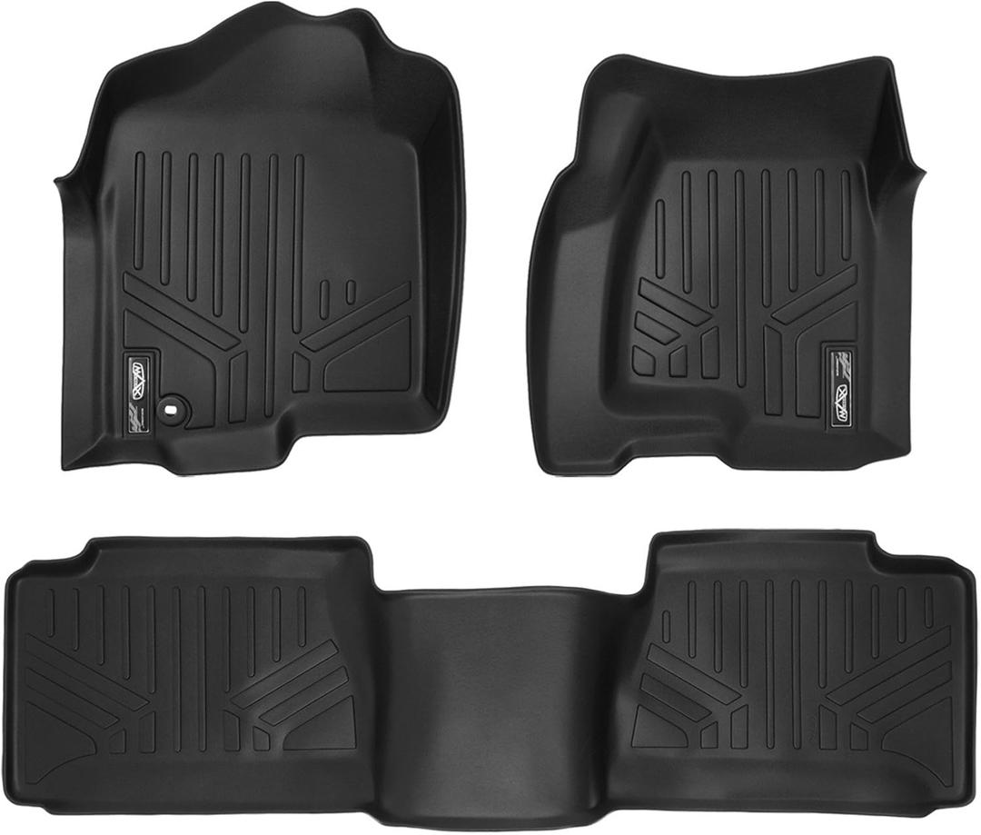 SMARTLINER Floor Mats 2 Row Liner Set for 1999-2006 Chevrolet Silverado 1500