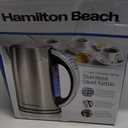 Hamilton Beach 1.7 Liter Temperature Control Electric Kettle, Water Boiler & Heater, Fast Boiling 1500 Watts, BPA Free, Cordless, Auto-Shutoff and Boil-Dry Protection, Stainless Steel (41020R) (1.8 Quarts)