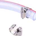 Soft Braided PVC Tubing - 1/2" x 3/4" OD High Pressure Clear Flexible PVC Tube Reinforced Vinyl Hose for Water, Oil with 2pcs Hose Clamps (25Ft)