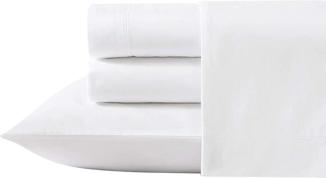 Kenneth Cole New York - Queen Sheet Set, Cotton Percale Bedding Set, Crisp & Breathable (Lexington Stripe Pink, Queen) (OBS) (Solid White) Kenneth Cole New York - Queen Sheet Set, Cotton Percale Bedding Set, Crisp & Breathable (Lexington Stripe Pink, Queen) (OBS) (Solid White)