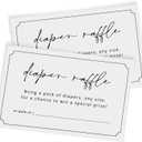 GardenCity Diaper Raffle Tickets for Baby Shower, 3.5" x 2" White Diaper Raffle Cards, Fun Baby Shower Game for Girl or Boy, Gender Neutral, 50 Cards, Minimalist